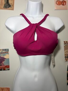 Target Women’s Fuchsia Ruched Swim Top